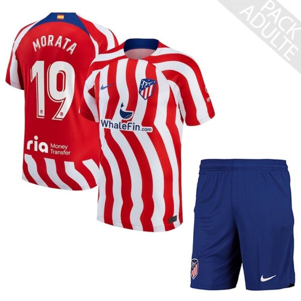 PACK ATLETICO MADRID DOMICILE MORATA ADULTE 2022-2023