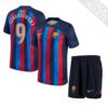 9503 PACK FC BARCELONE DOMICILE LEWANDOWSKI. ENSEMBLE ADULTE MAILLOT ET SHORT 2022 2023