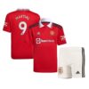 9658 PACK JUNIOR MANCHESTER UNITED DOMICILE MARTIAL. ENSEMBLE MAILLOT ET SHORT 2022 2023