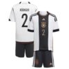 11110 PACK JUNIOR ALLEMAGNE DOMICILE RUDIGER. ENSEMBLE MAILLOT ET SHORT 2022 2023