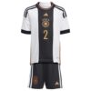 11112 PACK JUNIOR ALLEMAGNE DOMICILE RUDIGER. ENSEMBLE MAILLOT ET SHORT 2022 2023