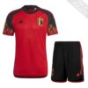11185 PACK BELGIQUE DOMICILE. ENSEMBLE ADULTE MAILLOT ET SHORT 2022 2023