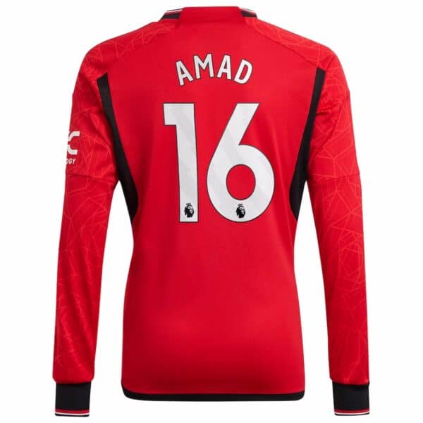 MAILLOT MANCHESTER UNITED DOMICILE MANCHES LONGUES AMAD 2023-2024