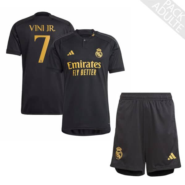 PACK REAL MADRID THIRD VINI JUNIOR ADULTE 2023-2024