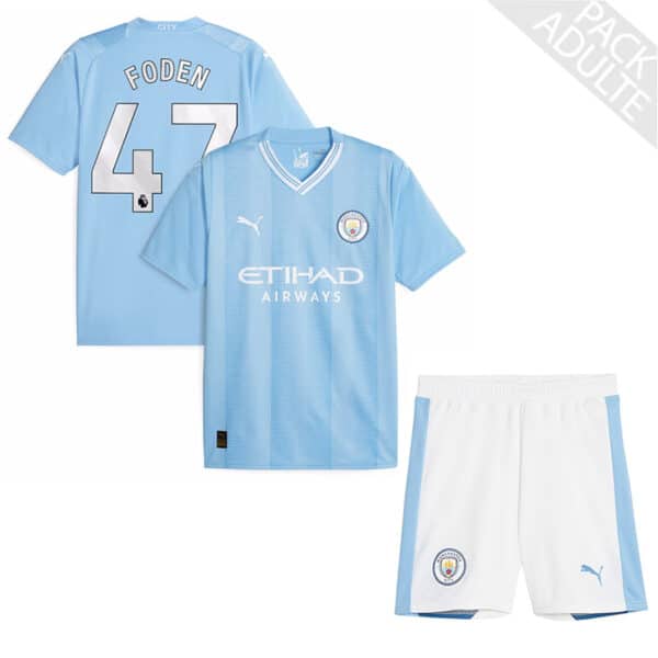 PACK MANCHESTER CITY DOMICILE FODEN ADULTE 2023-2024