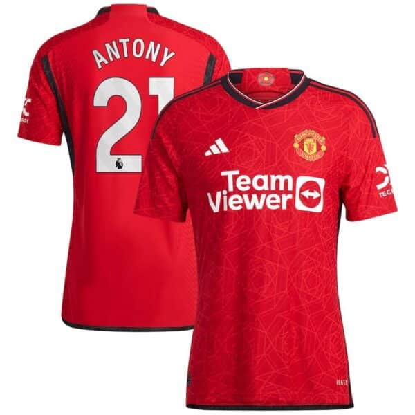 MAILLOT MANCHESTER UNITED DOMICILE ANTONY VERSION AUTHENTIC 2023-2024