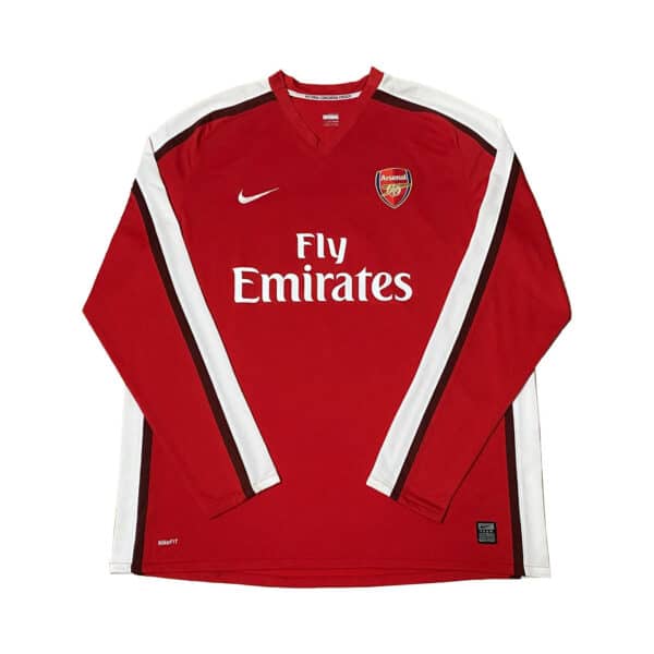 MAILLOT RETRO ARSENAL DOMICILE MANCHES LONGUES SAISON 2008-2009