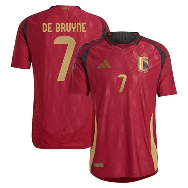 MAILLOT BELGIQUE DOMICILE HEAT RDY AUTHENTIQUE DE BRUYNE SAISON 2024-2025