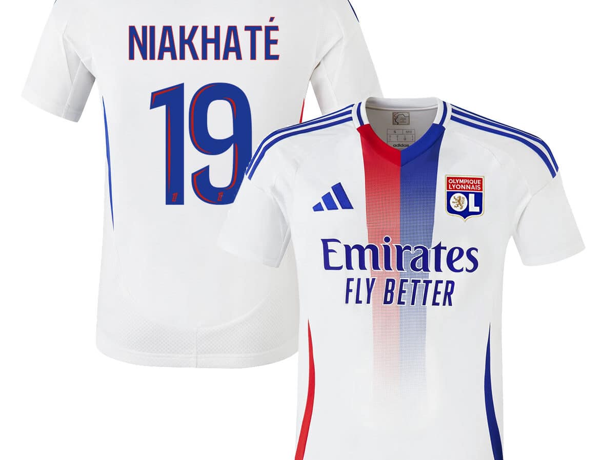 MAILLOT OLYMPIQUE LYONNAIS DOMICILE NIAKHATE SAISON 2024-2025