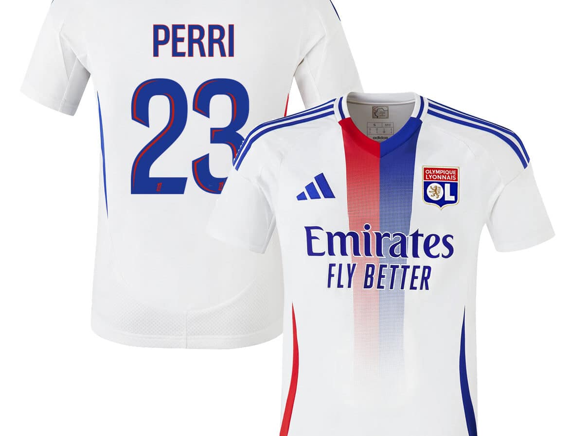 MAILLOT OLYMPIQUE LYONNAIS DOMICILE PERRI SAISON 2024-2025