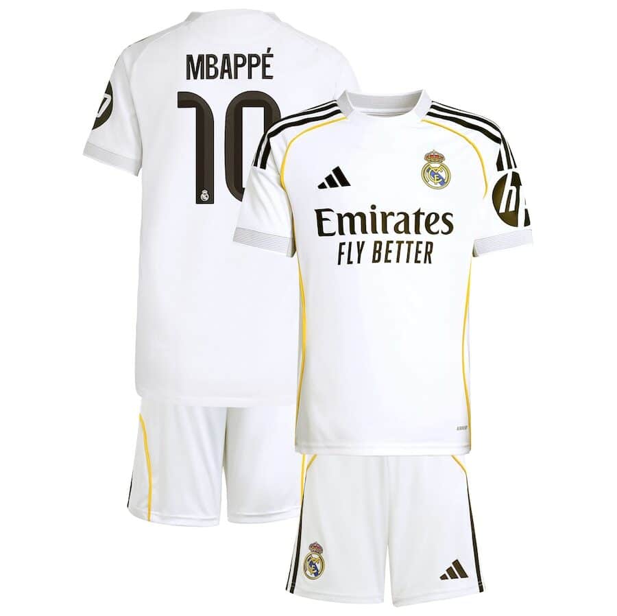 PACK JUNIOR REAL MADRID DOMICILE MBAPPE SAISON 2025-2026